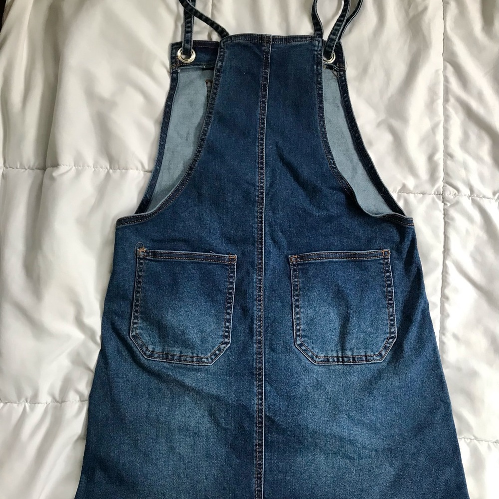 Denim Overall Mini Dress - Picture 5 of 8